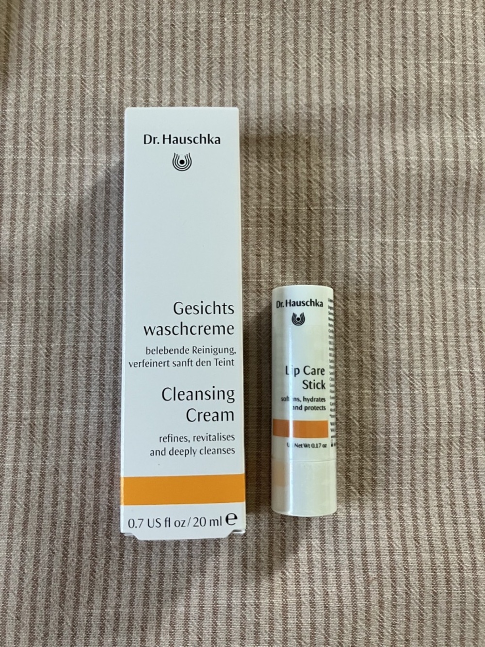 Dr. Hauschka Lip Care Stick & Cleansing Cream with Carry all pouch